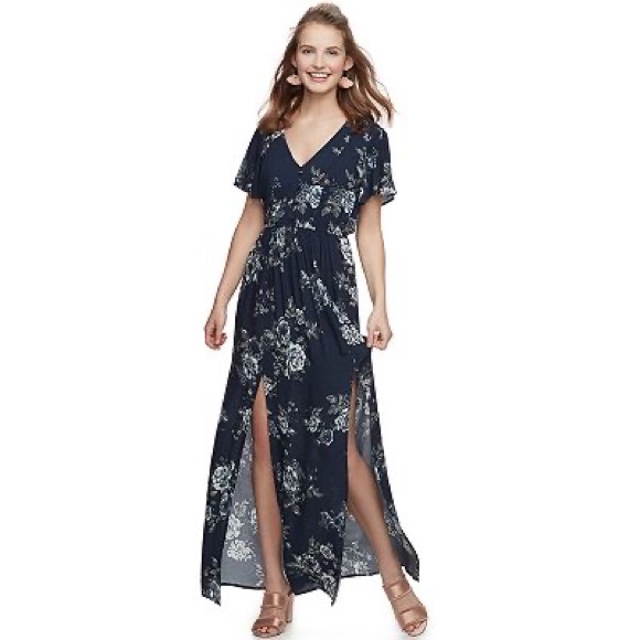 Kohl's Dresses & Skirts - Navy Blue Floral Dress
